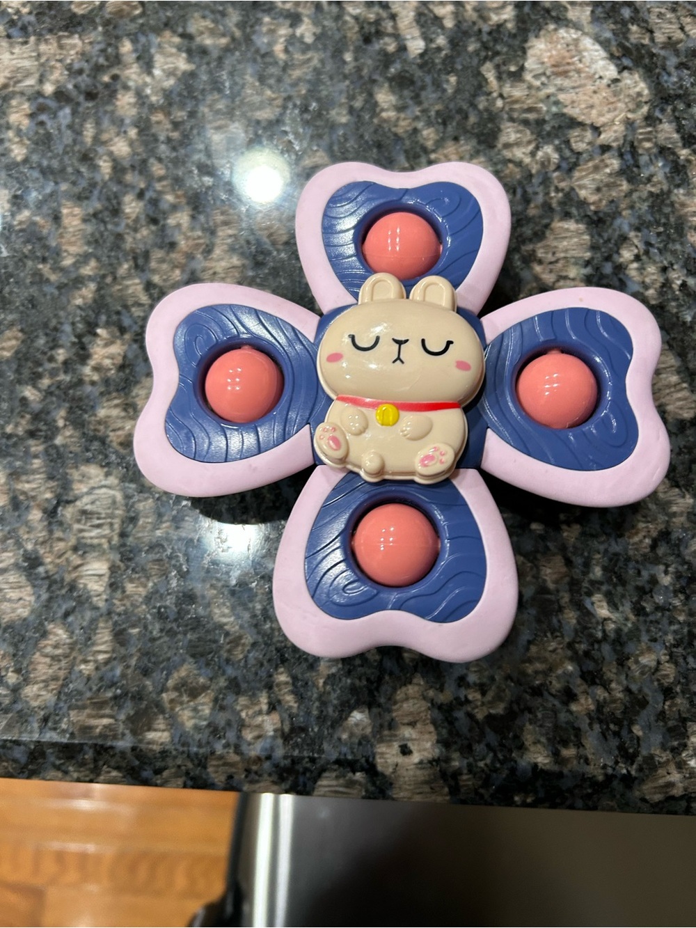 Cute Bunny Flower Pop Toy - Pink and Blue